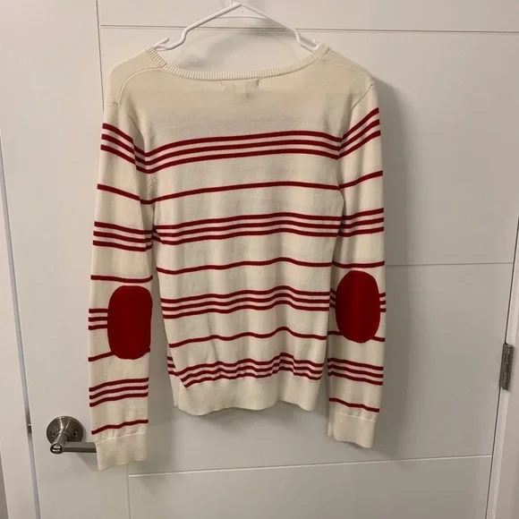 Banana‎ Republic Red and White Sweater Cotton Warm - Picture 3 of 4